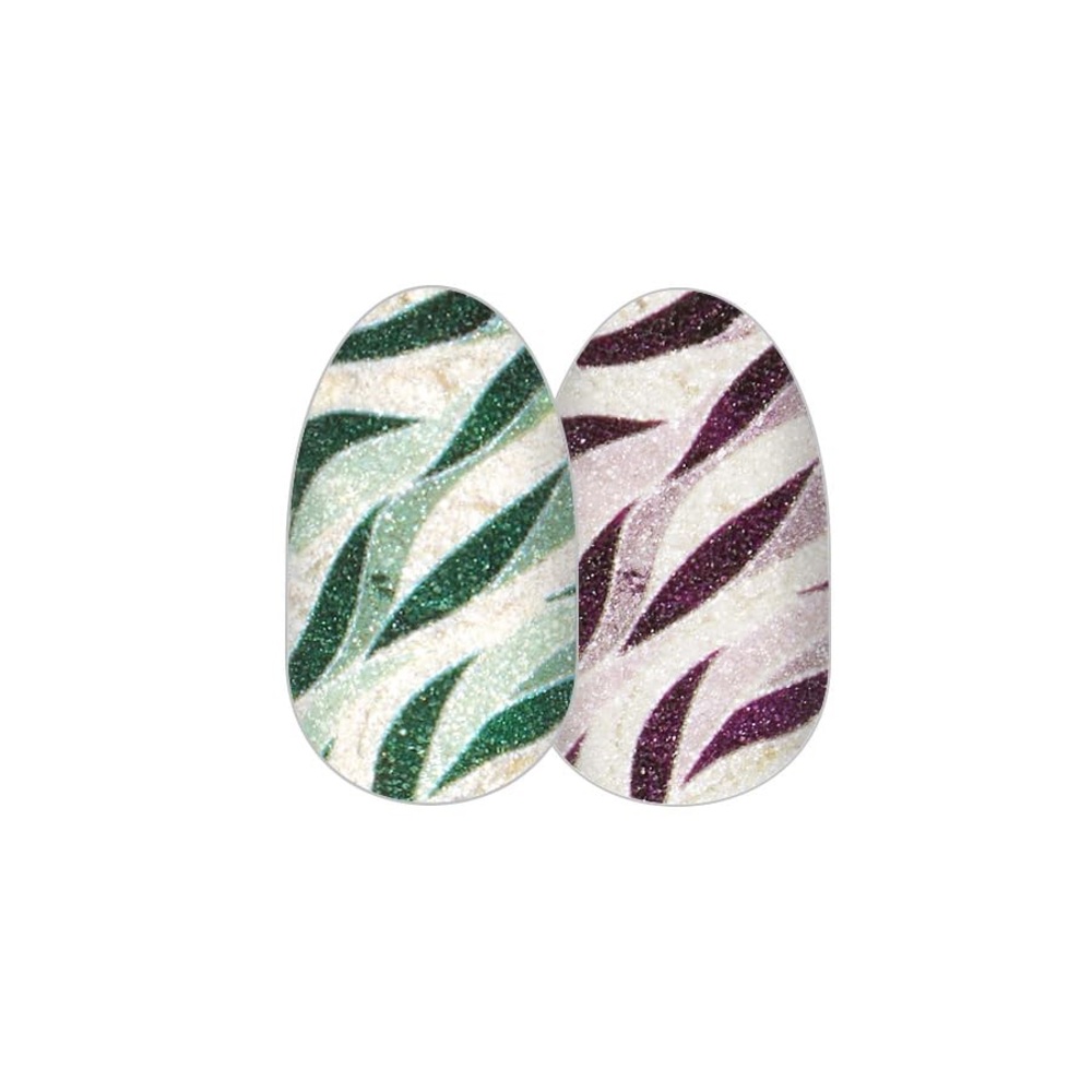 Color Street BOMBER BRAID Jewel Tones Woven Design Glitter Nail Strips Set